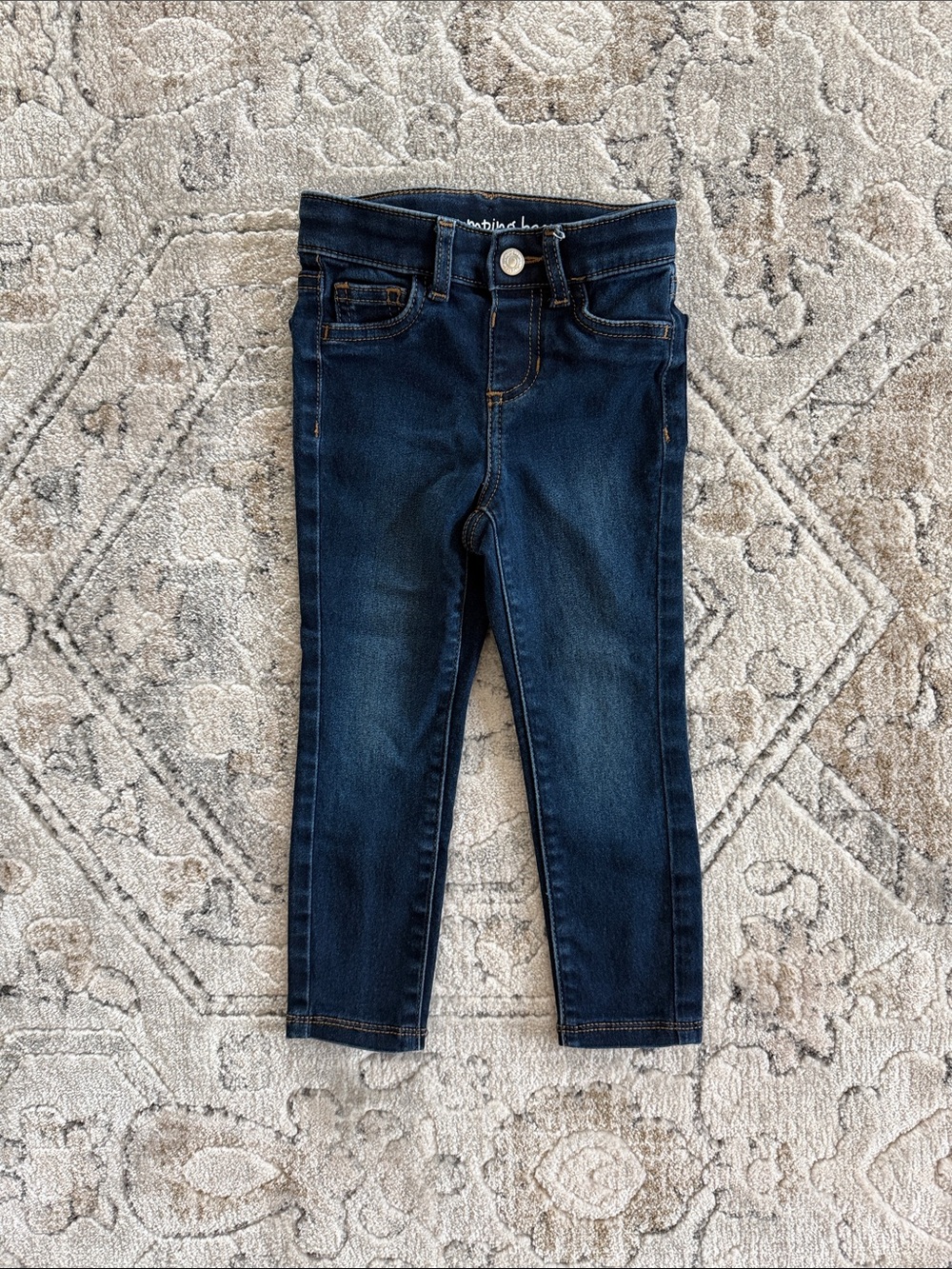 Jumping Bean Girls 3T Dark Blue Skinny Jeans - Stretch Denim